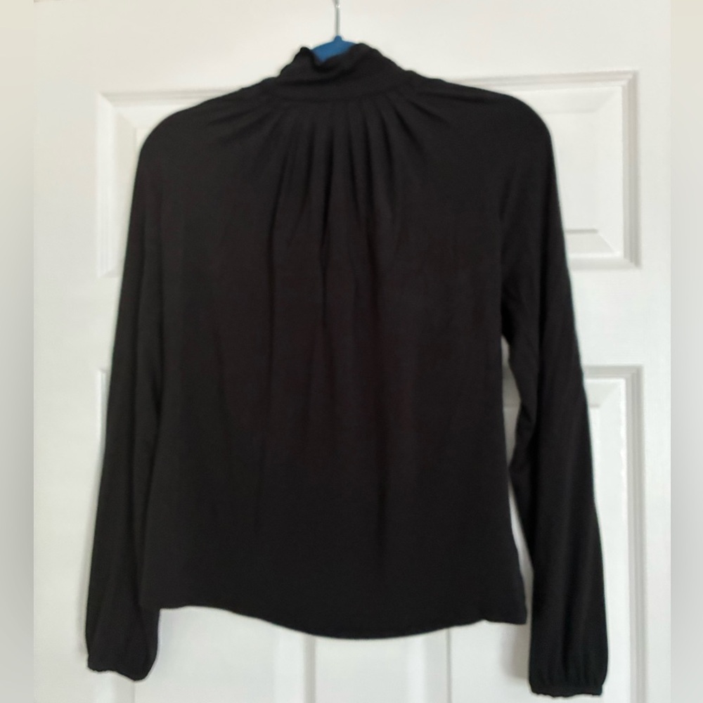 Michael Kors Classic Black Blouse. Zip back.